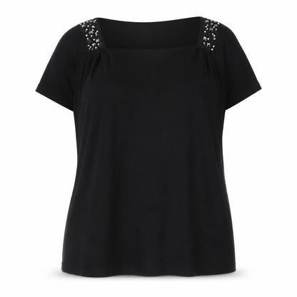 Womens UK Size 22-24 EWM Black Basic T-Shirt