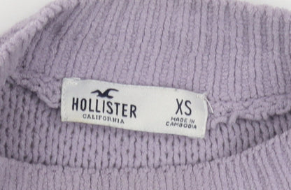Womens UK Size XS Hollister Purple Pullover Jumper