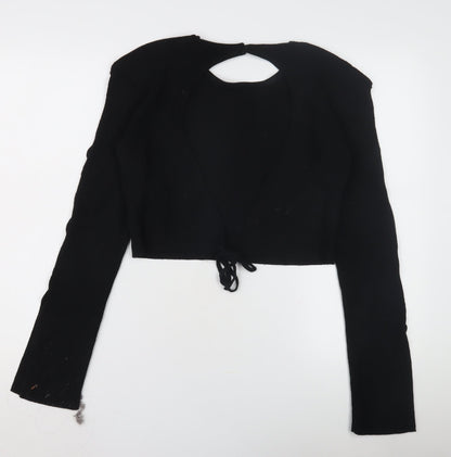 Milk It Women's Black Cardigan UK 10 Long Sleeve