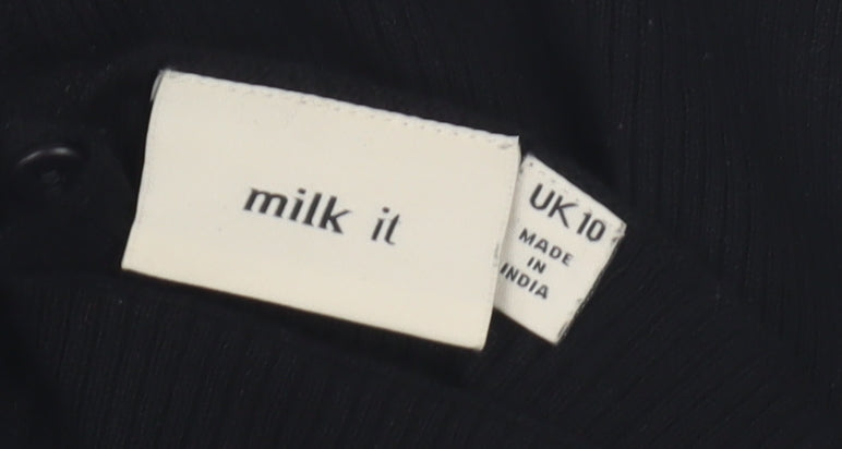 Milk It Women's Black Cardigan UK 10 Long Sleeve