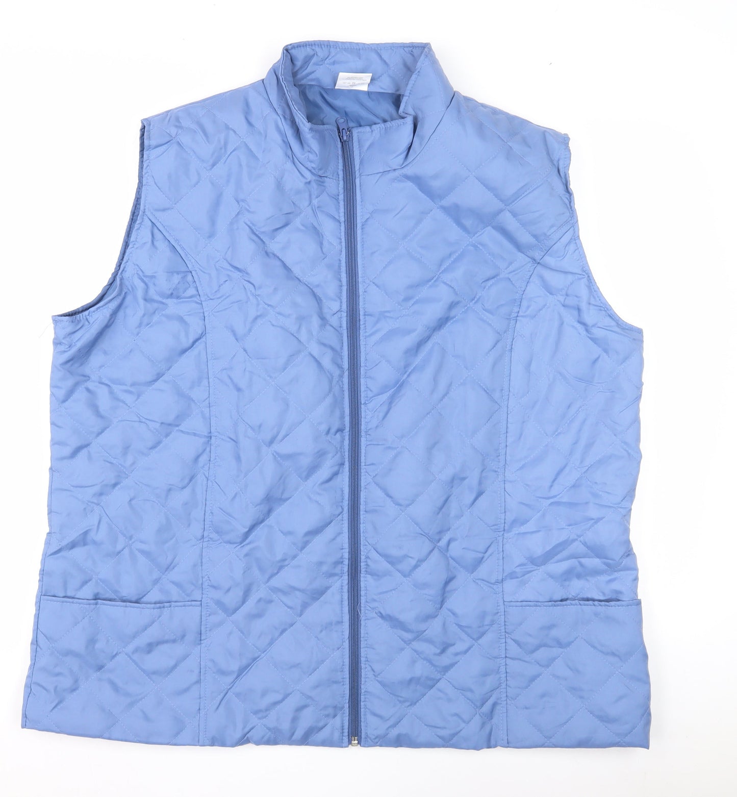 Womens UK Size XL Anne de Lancay Blue Quilted Coat