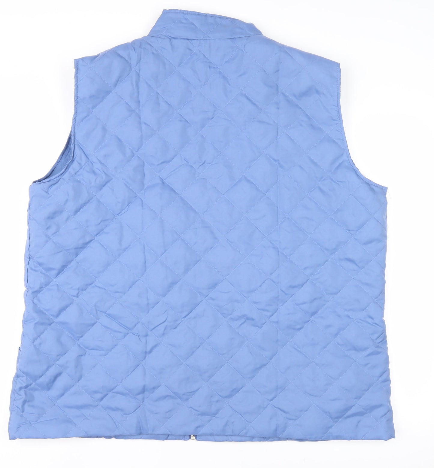 Womens UK Size XL Anne de Lancay Blue Quilted Coat