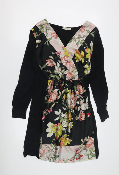 Oasis Women’s Floral Dress Large Black Multicoloured
