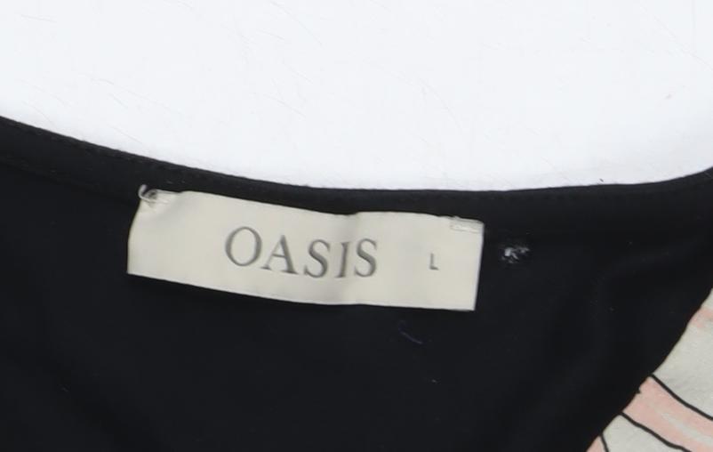 Oasis Women’s Floral Dress Large Black Multicoloured