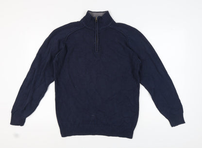 Brooker Men's Blue High Neck Pullover Jumper M