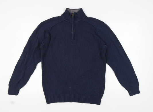 Brooker Men's Blue High Neck Pullover Jumper M
