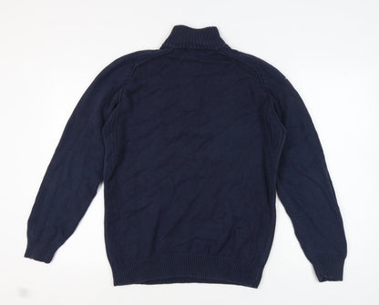 Brooker Men's Blue High Neck Pullover Jumper M
