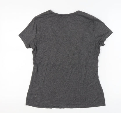 Autonomy Women's Grey Scoop Neck T-Shirt, Size 14