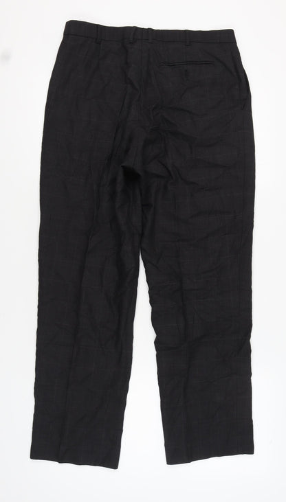 Marks and Spencer Men's Grey Check Dress Pants 36R
