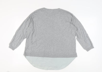 Womens UK Size 16 John Lewis Grey Pullover Jumper