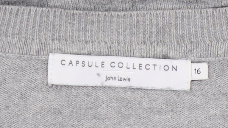 Womens UK Size 16 John Lewis Grey Pullover Jumper