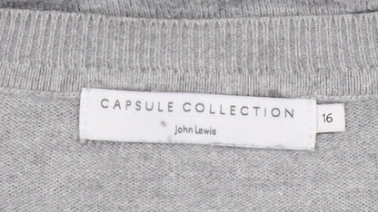 Womens UK Size 16 John Lewis Grey Pullover Jumper