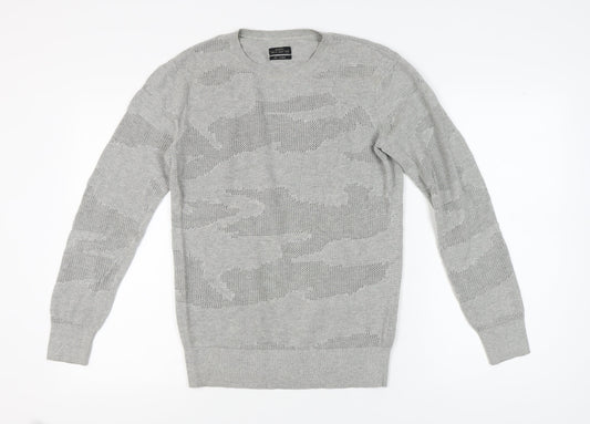 AllSaints Men's Grey XS Pullover Crew Neck Jumper