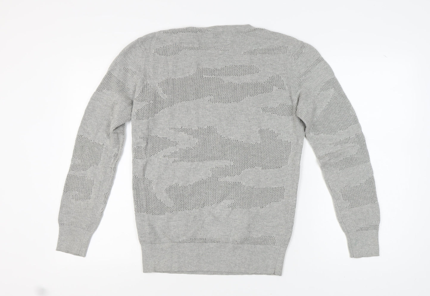AllSaints Men's Grey XS Pullover Crew Neck Jumper