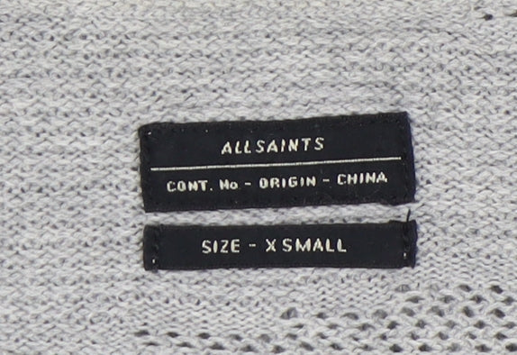AllSaints Men's Grey XS Pullover Crew Neck Jumper