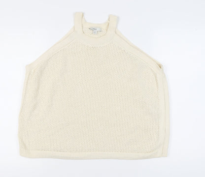 Marks and Spencer Women Ivory XL Halter Knit Tank