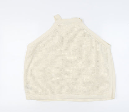 Marks and Spencer Women Ivory XL Halter Knit Tank