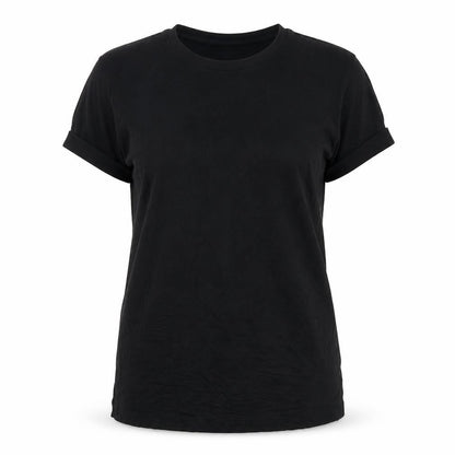 Front view of Trust Wearable Black unisex t-shirt, size M