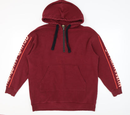 H&M Unisex Red Hoodie - Size S, Cotton Blend