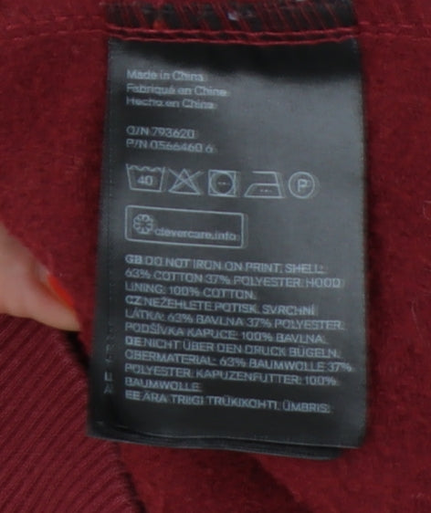 H&M Unisex Red Hoodie - Size S, Cotton Blend