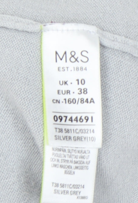 Womens UK Size 10 Marks and Spencer Grey Pullover Jumper