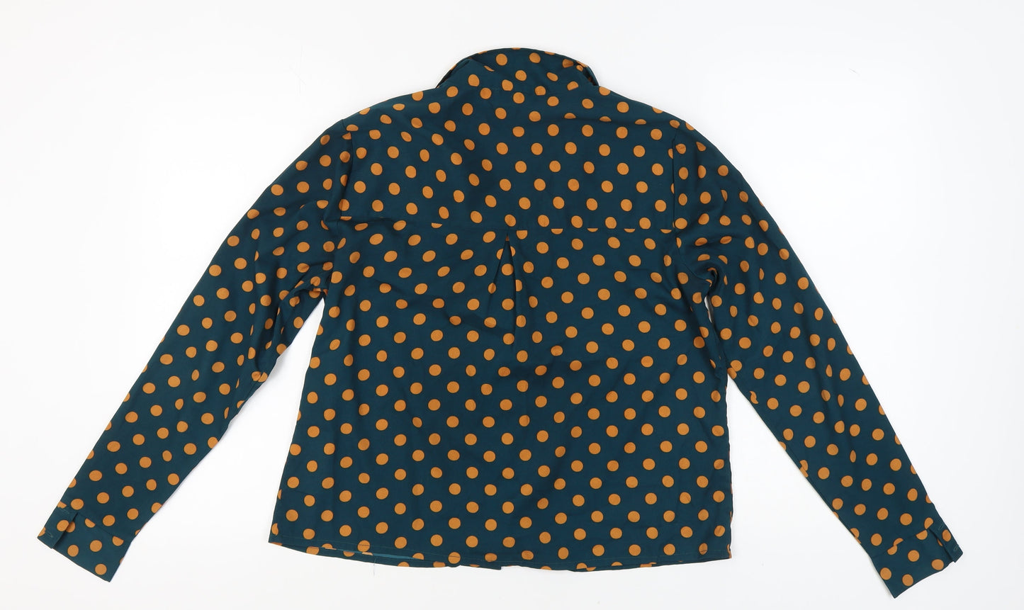 Womens UK Size M Wednesday's Girl Blue Basic Button-Up