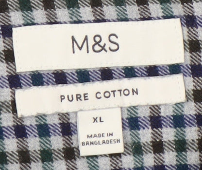 Marks and Spencer Men's Multicoloured XL Check Shirt
