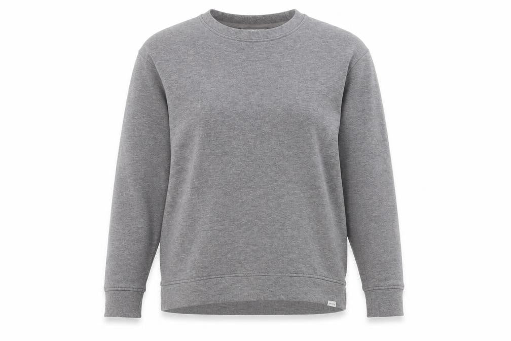Front view of Orvis unisex grey pullover sweatshirt s