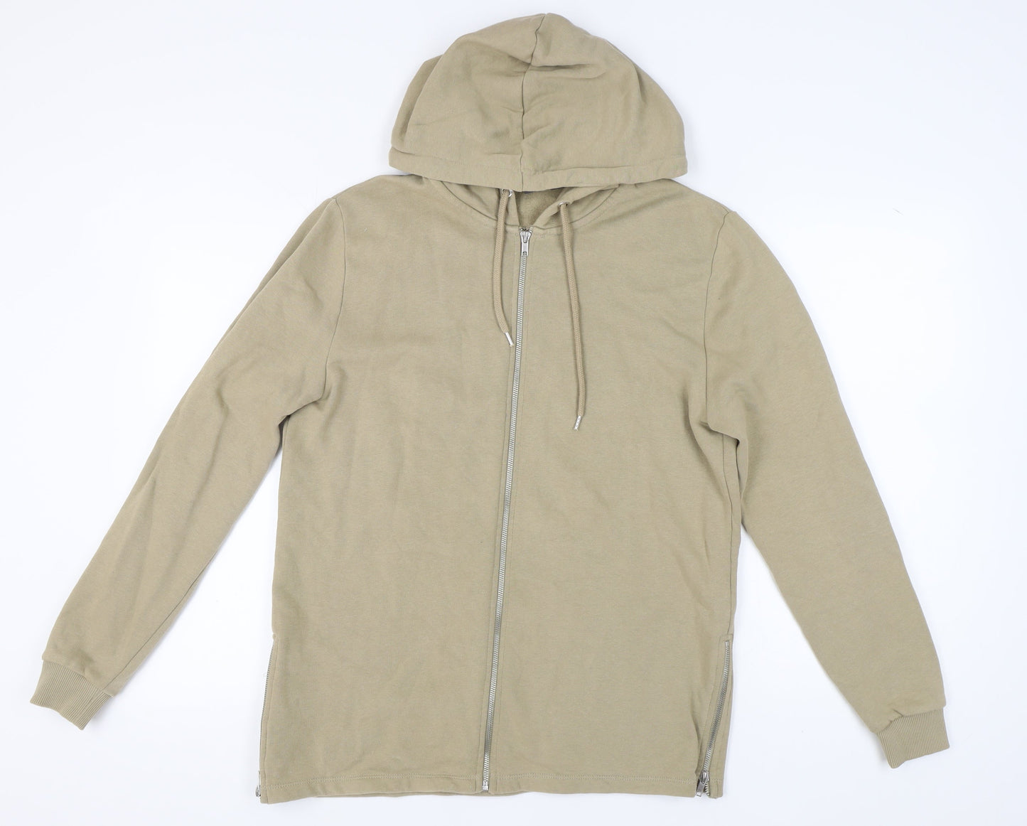 Unisex Adults UK Size S ASOS Beige Full Zip Hoodie