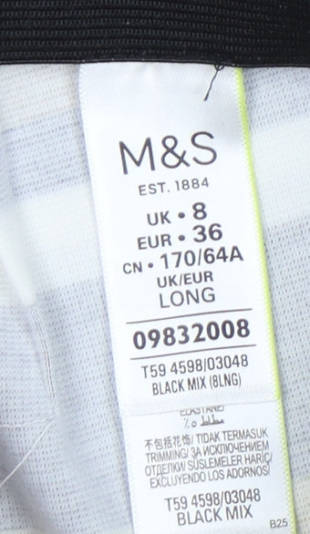 Marks and Spencer Women's Striped Long Pencil Skirt Size 8