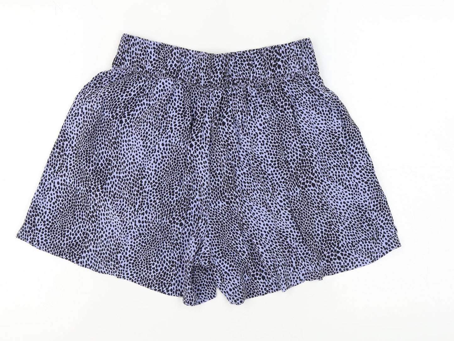 Marks and Spencer Women's Blue Animal Print Shorts, Size 8