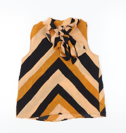 Womens UK Size 6 MNG Multicoloured Basic Blouse