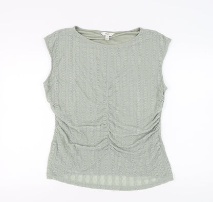 Womens UK Size 18 Marks and Spencer Green Basic Blouse