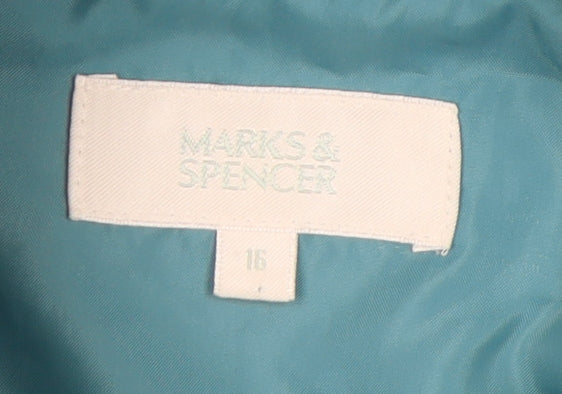 Marks and Spencer Women's Blue Jacket Size 16