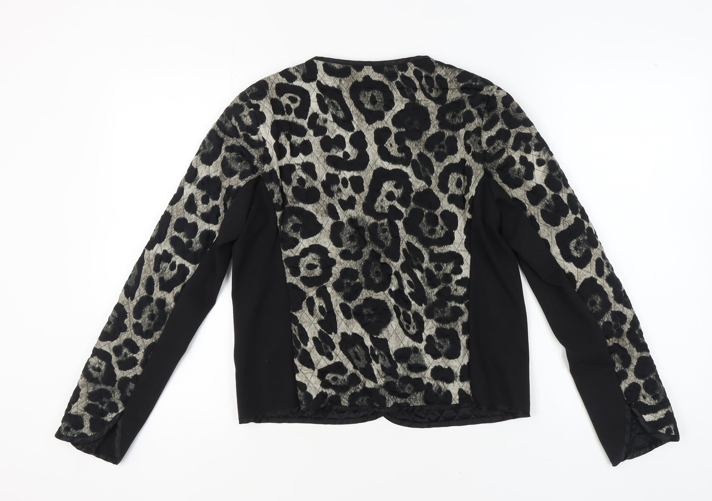 LATTE Women's Black Animal Print Jacket, Size L