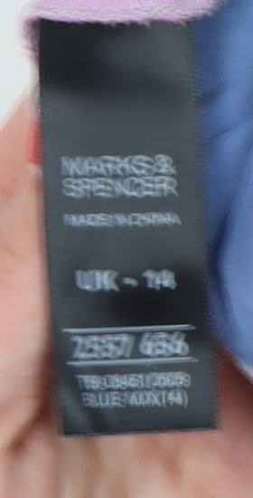 Womens UK Size 14 Marks and Spencer Multicoloured Basic Blouse
