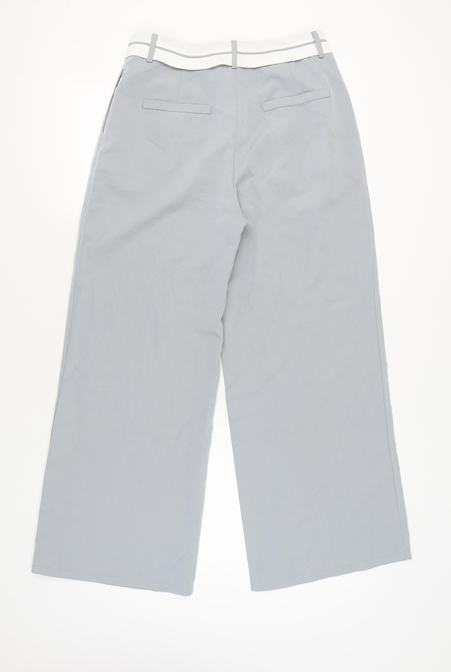 Womens UK Size 10 PRETTYLITTLETHING Regular Fit Casual Grey Trousers