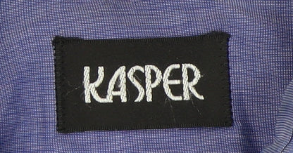 Kasper Men's Blue Long Sleeve Button-Up Shirt 15.5