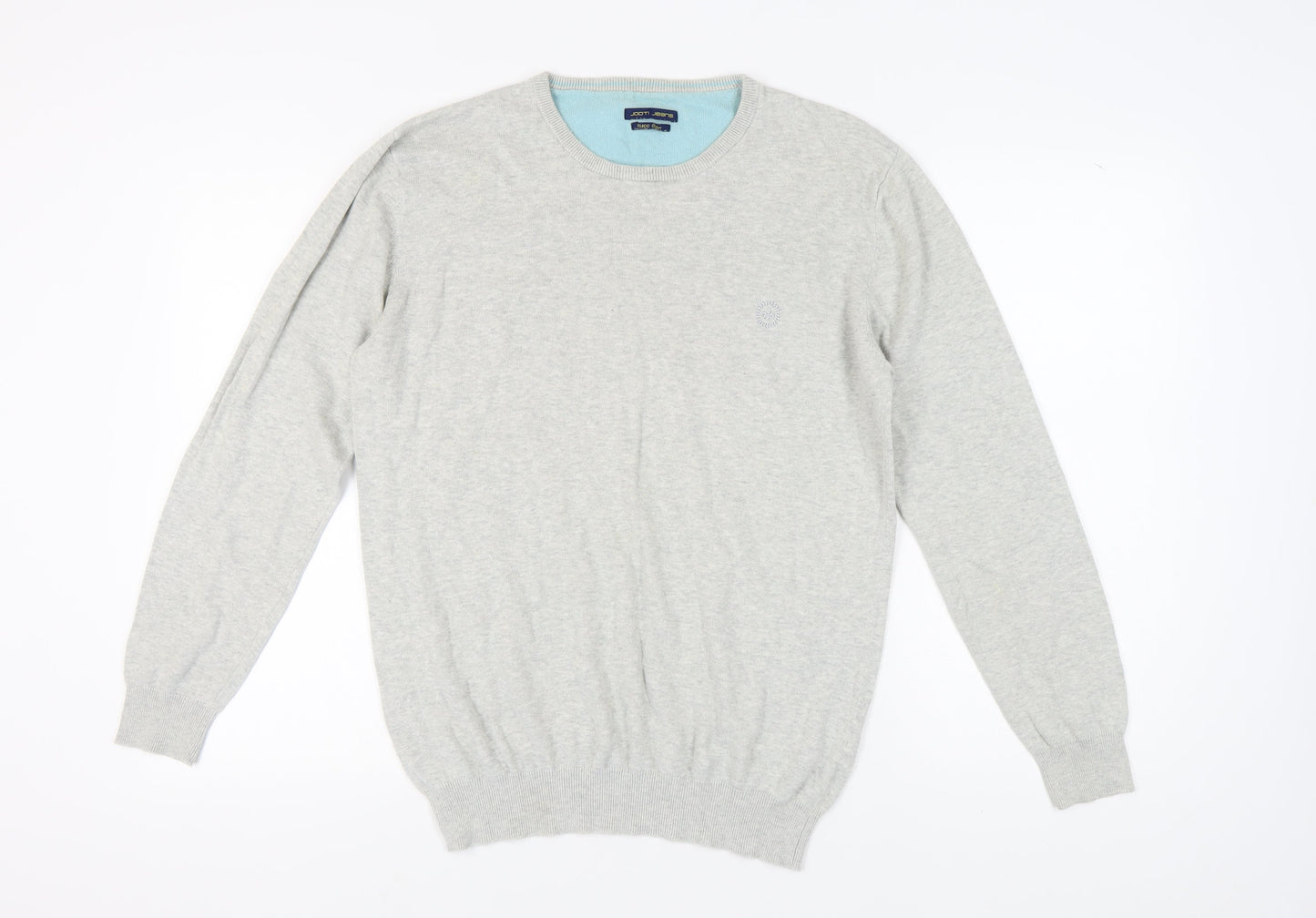 Jooti Jeans Men's Grey Cotton XL Pullover Jumper