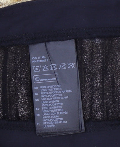 H&M Women's Gold Pleated Midi Skirt UK 10