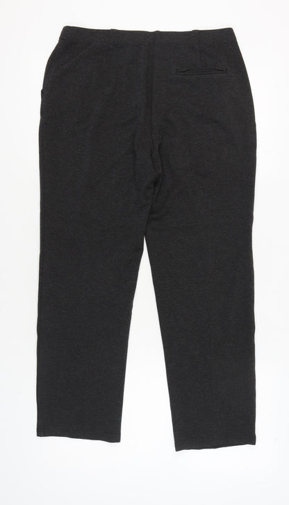 Womens UK Size 14 Marks and Spencer Regular Fit Casual Workwear Black Trousers