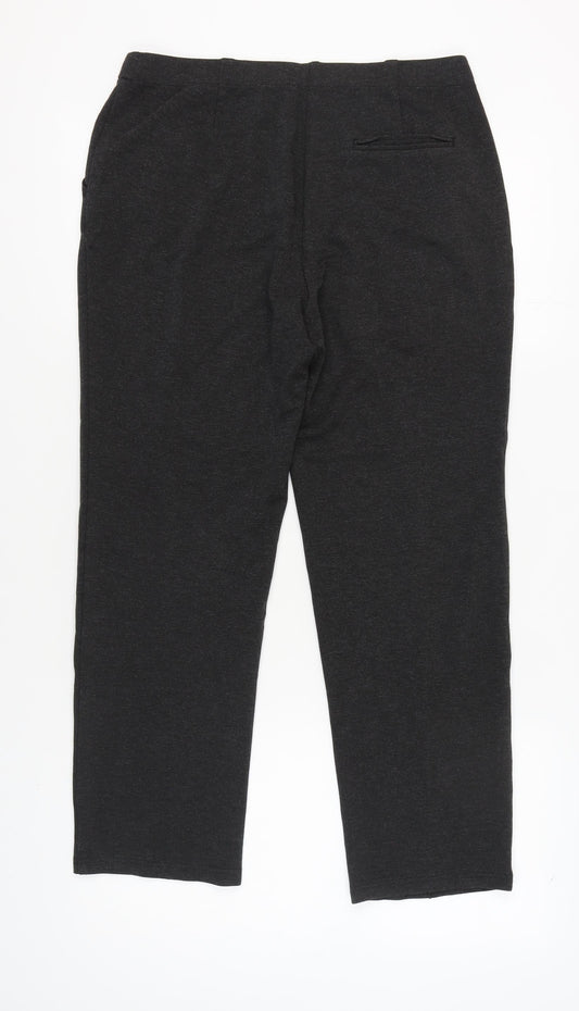 Womens UK Size 14 Marks and Spencer Regular Fit Casual Workwear Black Trousers