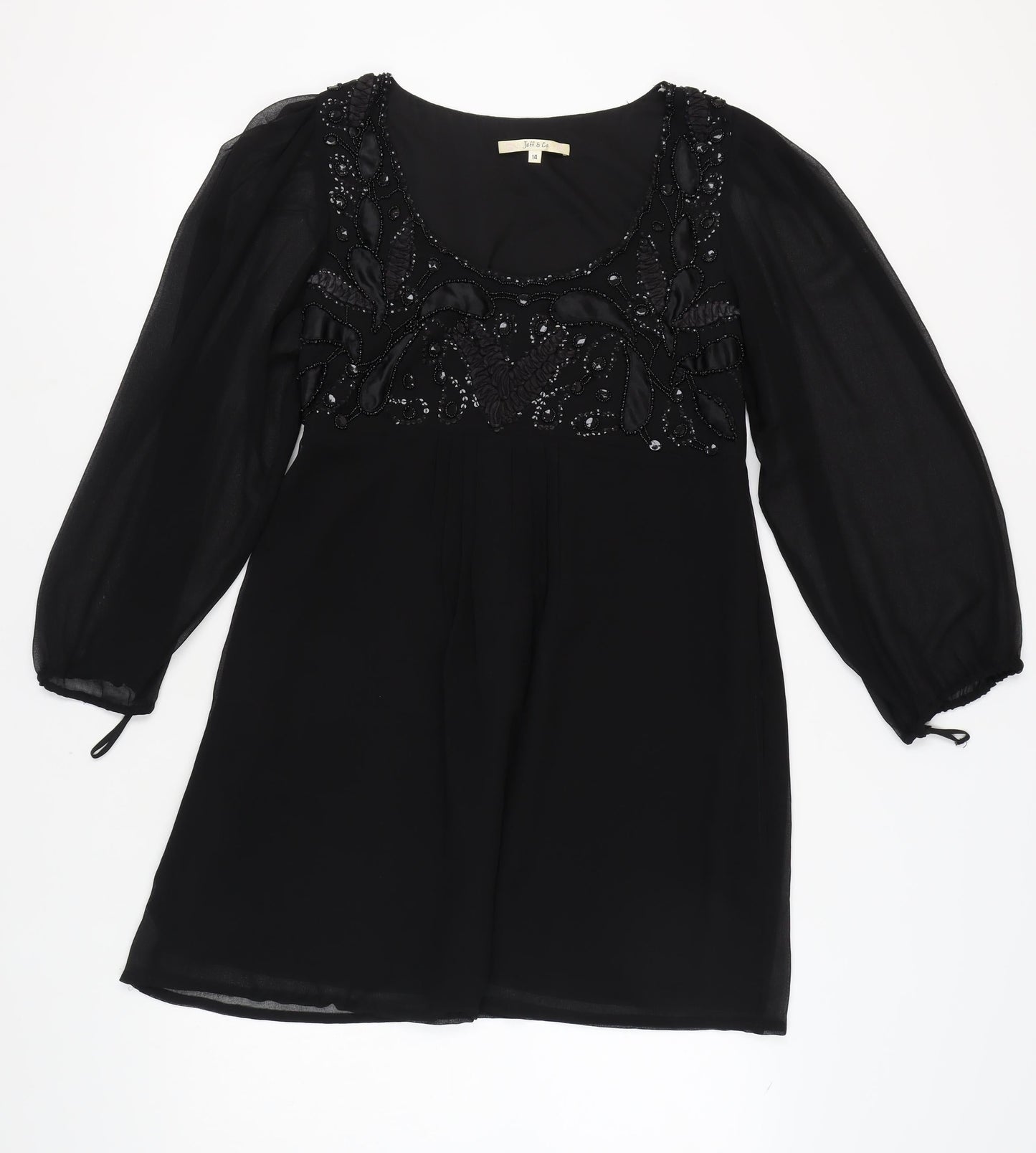 Jeff & Co Women's Black Mini Dress, Size 14, Party