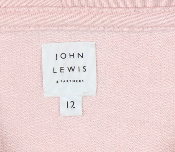 Womens UK Size 12 John Lewis & Partners Pink Pullover Sweatshirt