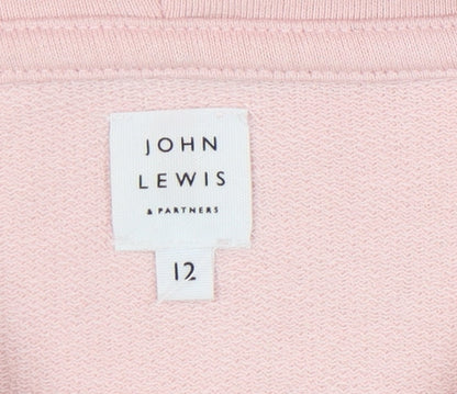 Womens UK Size 12 John Lewis & Partners Pink Pullover Sweatshirt