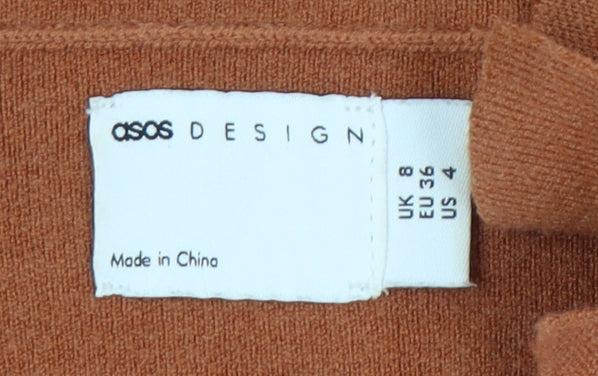 Womens UK Size 8 ASOS Design Brown Pullover Sweatshirt