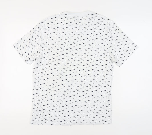 Marks and Spencer Men's White Animal Print T-Shirt, M