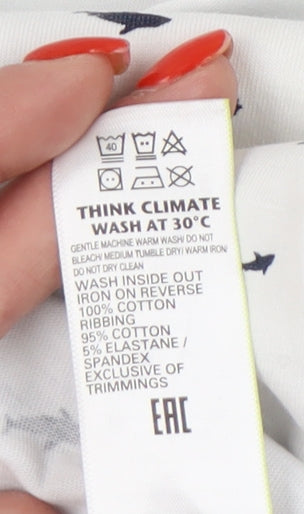 Marks and Spencer Men's White Animal Print T-Shirt, M