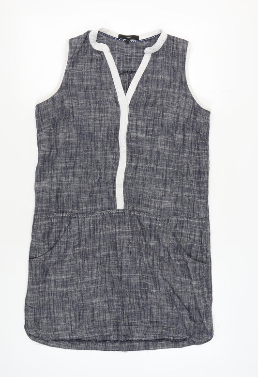 Next Women’s Blue Linen Shift Dress Size 14