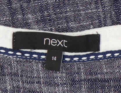 Next Women’s Blue Linen Shift Dress Size 14